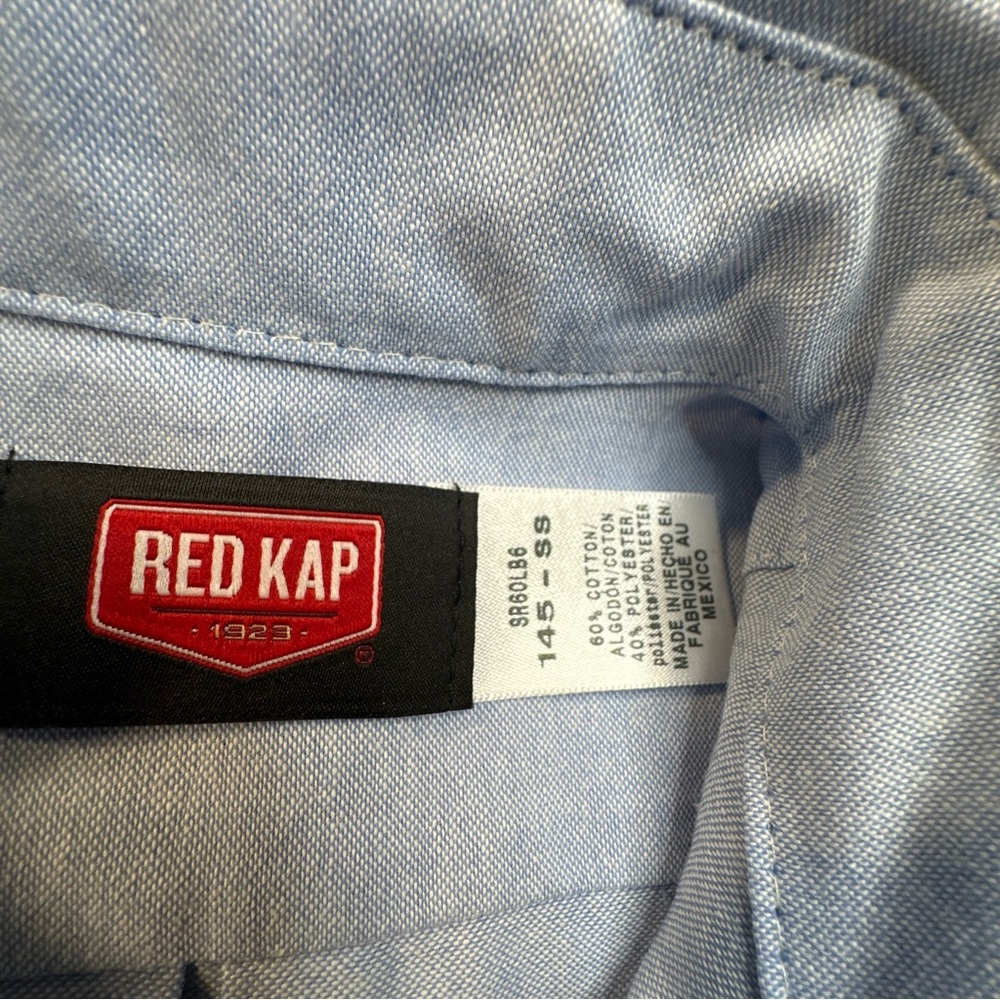 Lot Of 2 Red Kap Work Shirt Poplin Pocket Men's Uniform Dark & Lot Blue - Picture 2 of 3